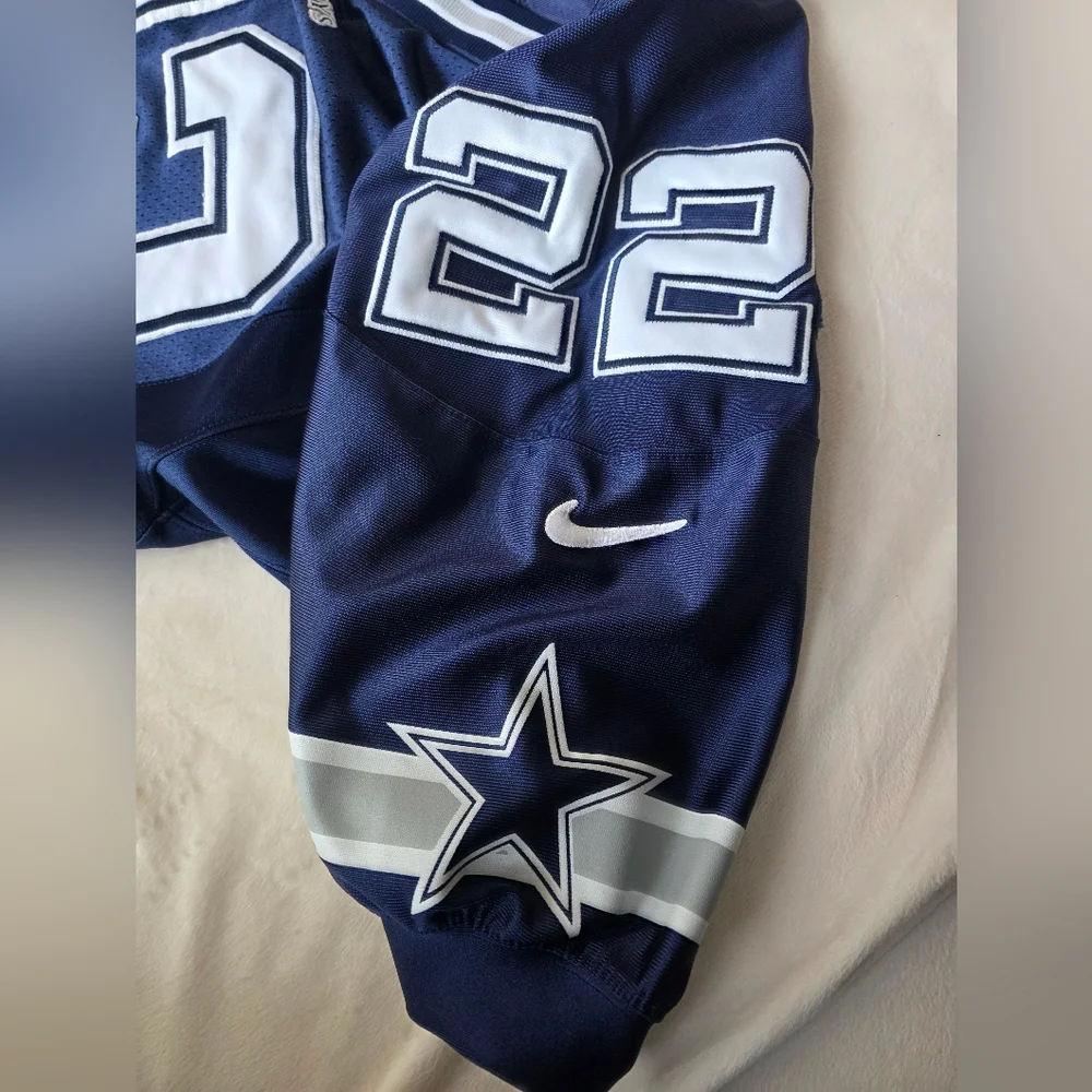 VINTAGE Nike Emmitt Smith Cowboys Authentic Pro Line Jersey Navy Blue Large - Picture 10 of 14